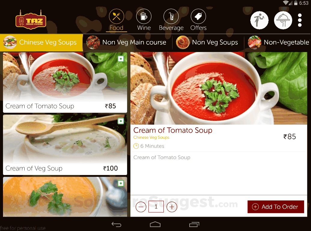 iRestro Menu Management Application Small Screenshot 3